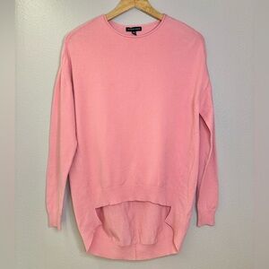 Universal Standard High Low Crewneck Pullover Sweater Pink